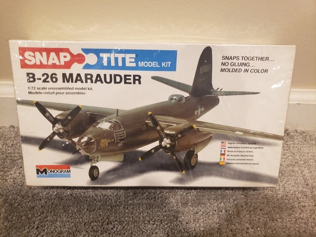 Monogram B-26 Marauder Snap Tite Plastic Model Kit 1101 Monogram B-26 Marauder Snap Tite Plastic Model Kit 1101