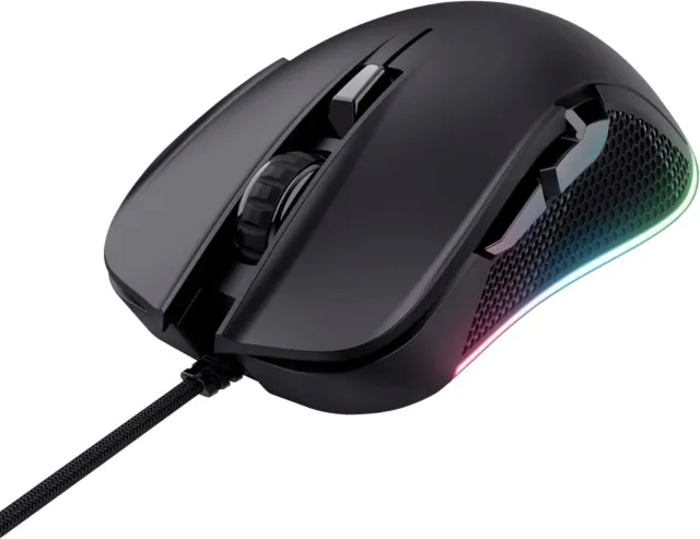 Trust GXT 922 YBAR Gaming Mouse RGB LED-Beleuchtung 200-7200 DPI USB Kabel