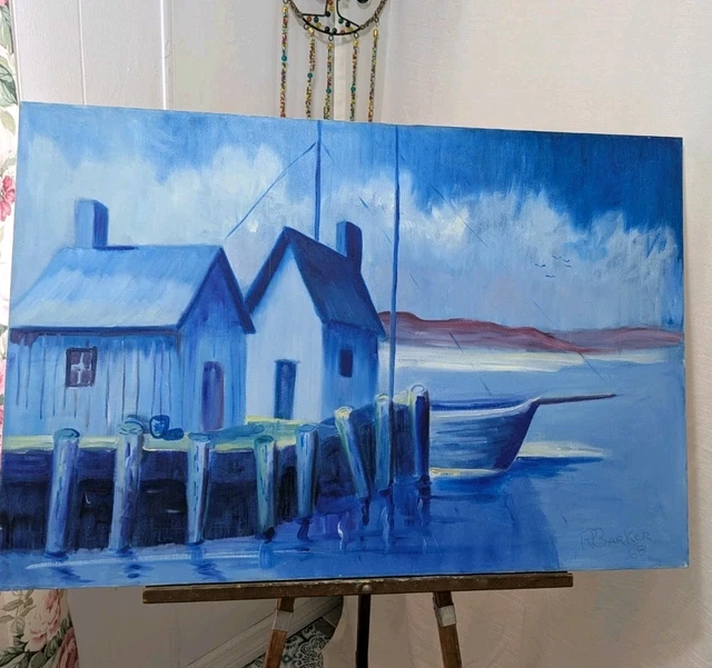 【F4号】good blue(spelling) 油絵 oil painting F4号】good blue(spelling) 油絵 oil painting F4号】good blue