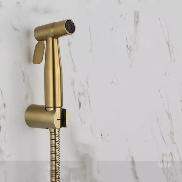 Brushed Gold SUS304 Wash Seat Hand Held Shower Head Bidet Spray Toilet Shattaf