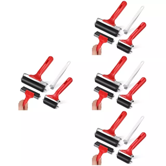 8 Pcs Rubber Roller Brush Glue Ink Applicator Press Edge Tool