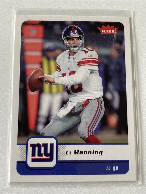 FLEER NFL 2006 CARD #63 ELI MANNING QB 10 New York Giants Football UJ38