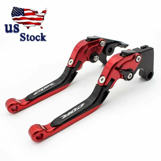 CNC Folding Brake Clutch Levers Red For Honda CBR300R CB300F CB300FA 2014-2019 2