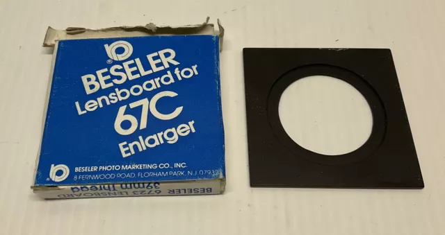 Beseler 6723 39mm Thread Lensboard For 67C Enlargers