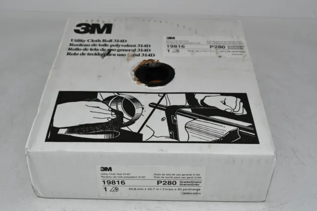 NEW 3M 314D Shop Roll 19816 - 2 in x 50 yd - Aluminum Oxide - P280 - Very Fine