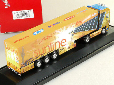 Herpa 120975 DAF XF Sunline Photovoltaic Lorry PC Vitirine Boxed 1411-12-65 2