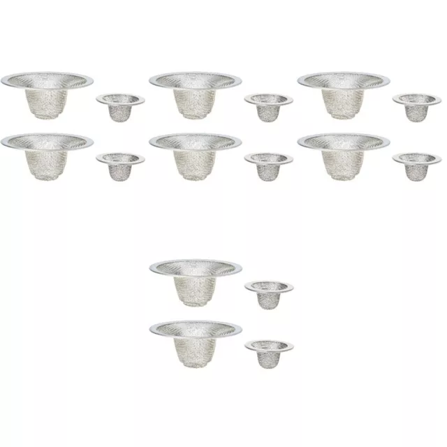 16 piezas colador de bañera acero inoxidable cesta fregadero accesorios de baño
