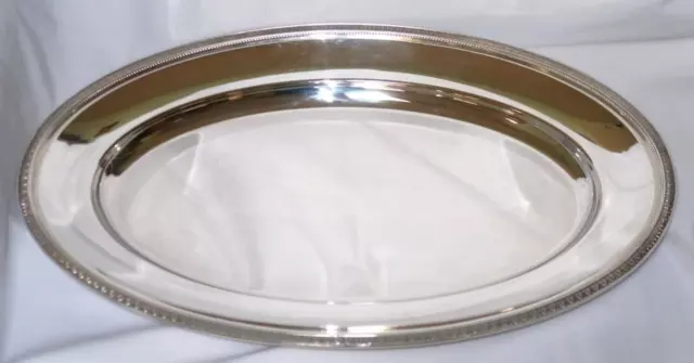 Christofle Silverplate MALMAISON Oval Serving Platter, 19 1/2" Across x 13 1/2"