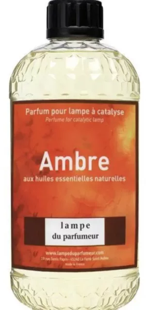 Parfum senteur ambre aux huiles essentielles pour lampe à catalyse 500ml LAMPE D