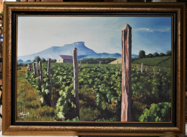 tableau signé Marro: les vignes