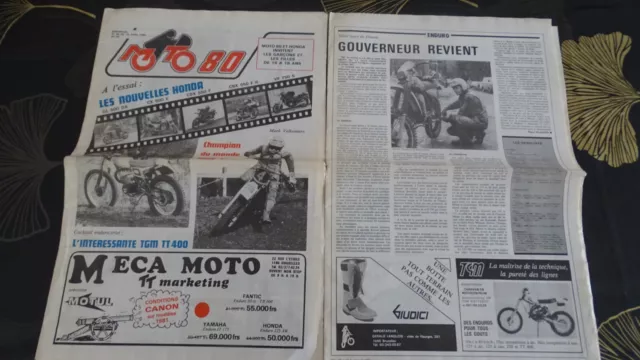 Magazine Journal Moto 80 Honda Velkeneers Avril 1982