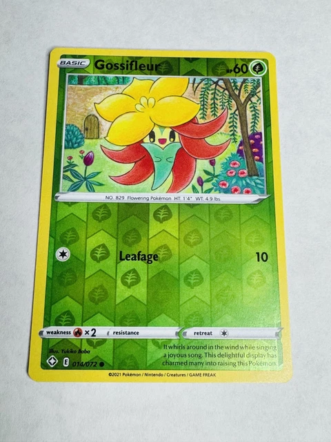 gossifleur pokemon card shiny TCG Rare Shining Fates Vault Holo SV010/ Pfaltzcraftsmore RarityCommon Hit Points60 HP Colorless Double Spin (10x) Flip 2 coins GOSSIFLEUR COMMON SHINING Fates 014/072