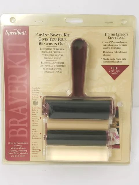 Hunt Speedball Plastic Brayer 4” Soft Rubber Roller Craft Art Tool