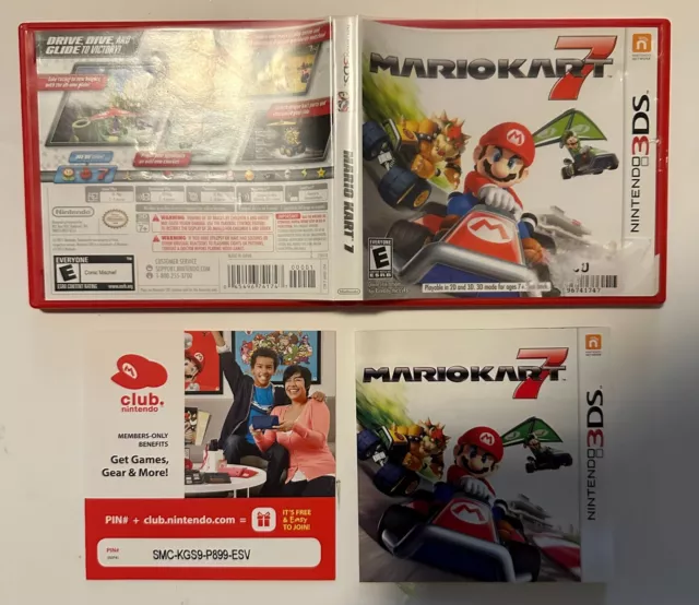Mario Kart 7 - Nintendo 3DS - Original Case and Manual Only - NO GAME
