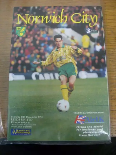 13/12/1993 Norwich City v Leeds United