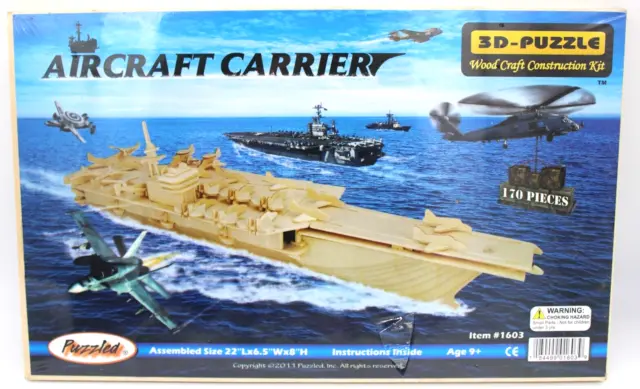 Puzzled Aircraft Carrier 3d-puzzle Wood Craft Construction kit, 2012, New, Photo