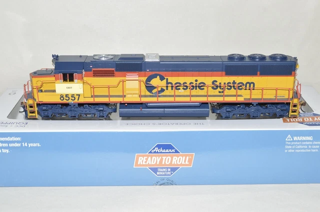 HO SCALE LOCOMOTIVE train Athearn RTR Chessie System RR C&O EMD SD50 ...