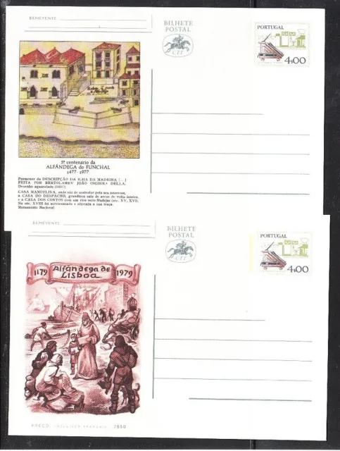 v3981 Portugal     2 Wertpostkarten MiNr P 177  ** 2 Abbildungen