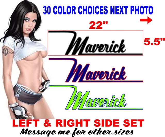 MAVERICK BOAT DECALS DECAL HULL 30 COLOR CHOICES message me for other options