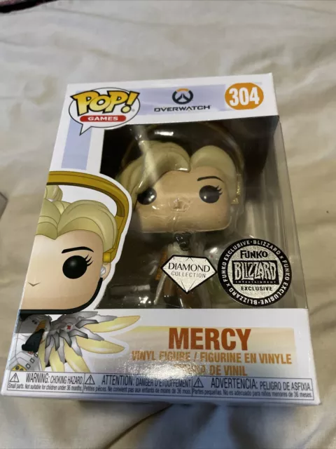 Funko POP Games #304 Blizzard Overwatch Mercy Diamond Special Edition RARE