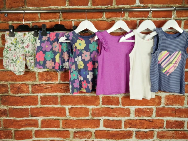 Girls Bundle Age 2-3 Years Next H&M Sleeveless Summer Vest Top Shorts Kids 98Cm