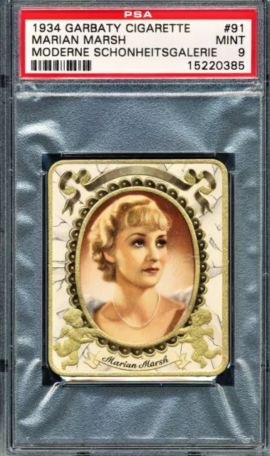 Marian Marsh -1934 Garbaty #91 Modern Schonheitsgalerie; Kurmark Cig; PSA 9