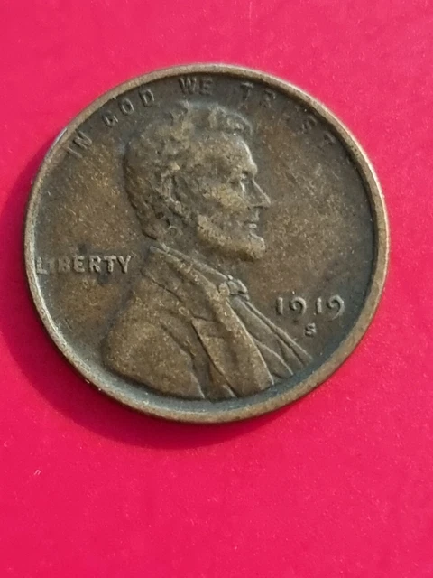 1919S USA Lincoln Wheat Penny 1 cent