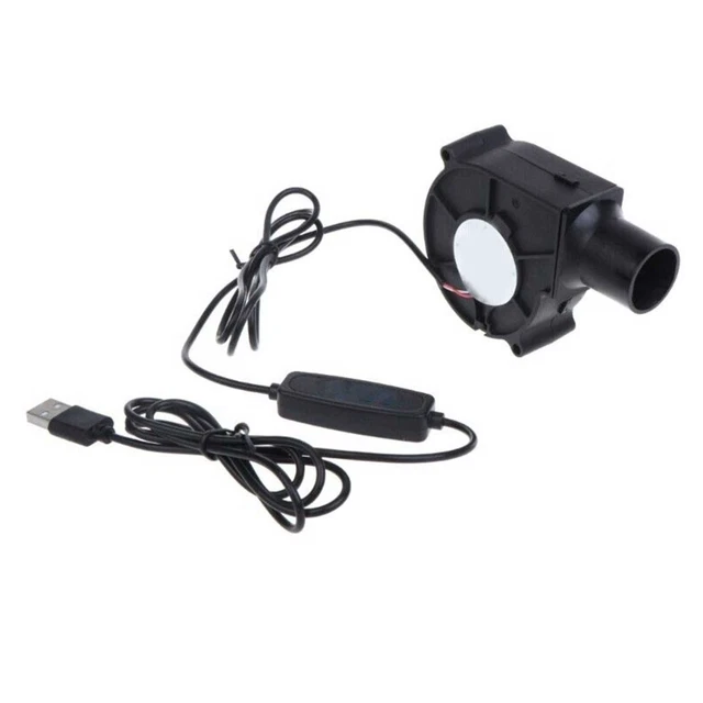 Ventilateur USB Souffleur Barbecue 5V - Acier Inoxydable Vitesse Réglable Avec Conduit D'Air