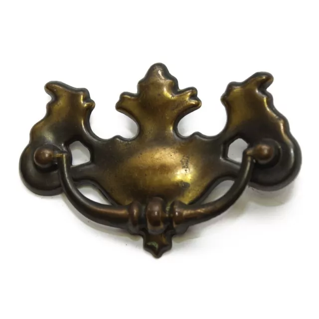 Vintage Chippendale Drop Bail Pull  Brass Plated Dresser Drawer  Handle Eagle