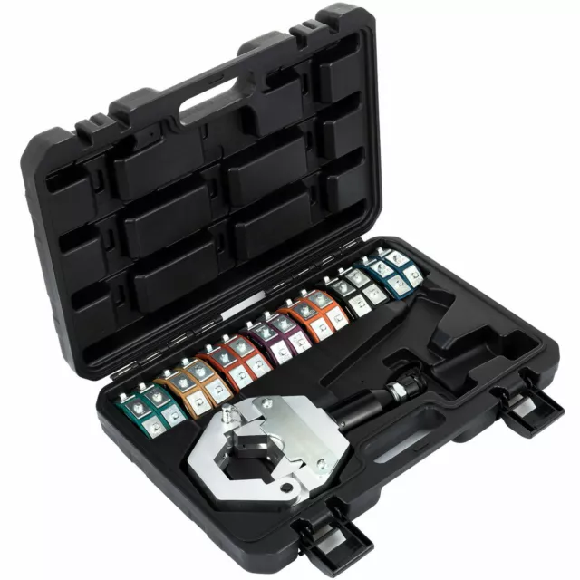 Hydraulic Hose Crimper Tool Kit 7 Dies A/C Air Condtioning Handheld Crimping Set