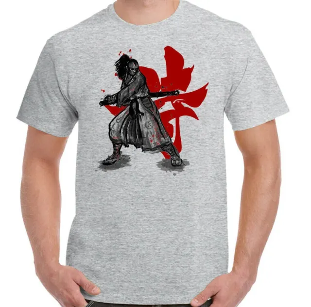 T-shirt Samurai Warrior da uomo arti marziali MMA allenamento top spada Kanta Giappone 11
