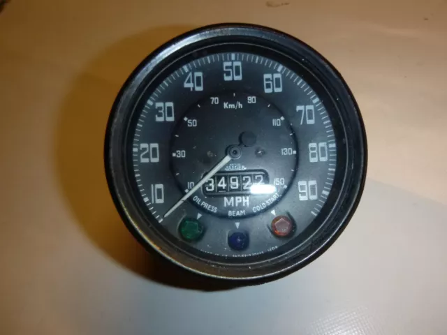 Land Rover Serie 2A 2B Speedometer MPH mit Warnleuchten o.Tagesz.(art.1457)