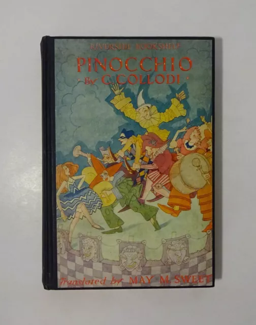 1927 The ADVENTURES OF PINOCCHIO by Carlo Collodi, Color Plates, B&W Illust, VG