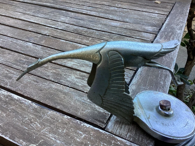 MASCOTTE BOUCHON DE radiateur de voiture ancienne - cigogne Hispano