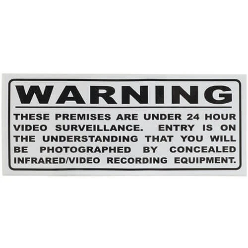 LARGE  Surveillance Warning Sticker FREE Global Shipping