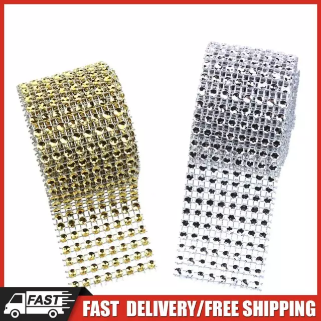 2 Yards/Roll Simulated Rhinestone Roll Party Favor 8 Rows Clothing Accessories D