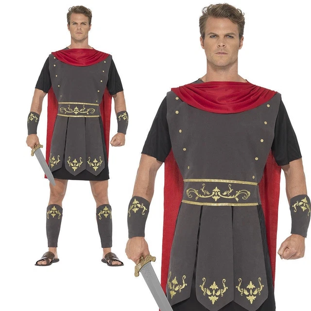 Adultes Guerrier Romain Déguisement Hommes Centurion Gladiateur Costume Neuf