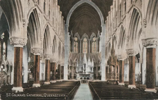 irish cork county eire old antique postcard ireland queenstown cathedral