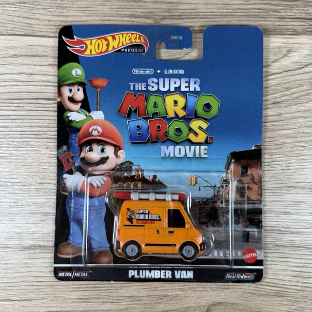 Hot Wheels SUPER MARIO BROS Il FILM Modellino DieCast Furgone PLUMBER VAN da - scala 1/64 lunghezza 5 cm HXF03
