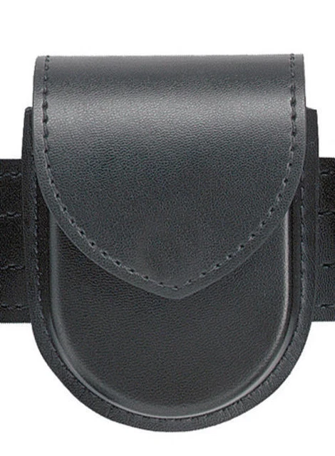 Safariland 290H-1-2 Black Plain Chrome Snap Flap Double Handcuff Pouch