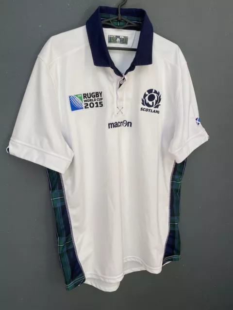 Macron Men's Rugby Union Scotland 2015/2016 Away Shirt Jersey Maillot Size Xl 3