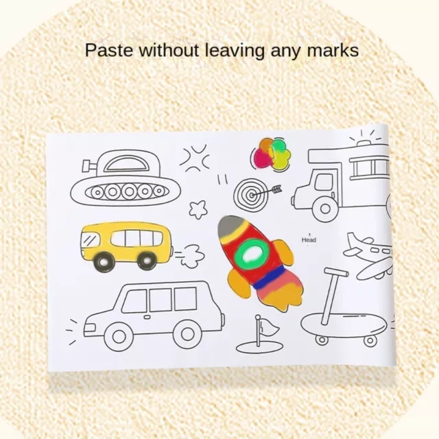 Sticker Blank Coloring Sticker Children's Drawing Scroll Watercolor Paper