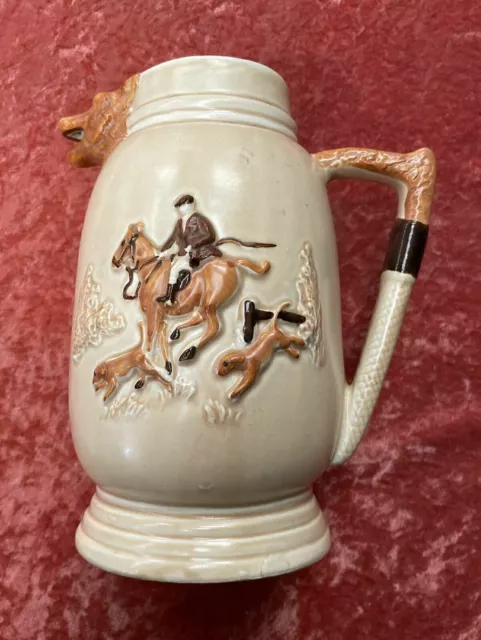 PPC Portland Pottery Fox Hunting Jug. SW34