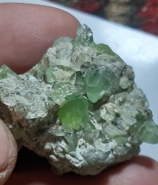 25g deep green peridot terminated gem quality cluster specimen@ supat kohistan.