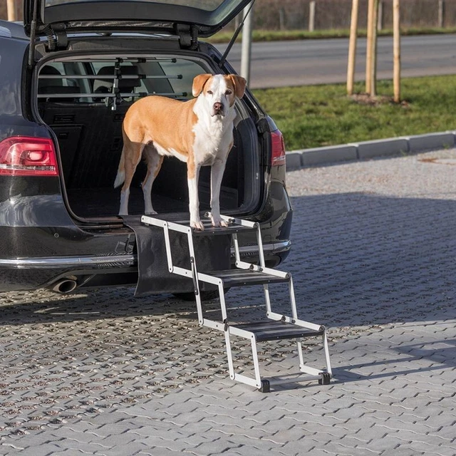 Prácticos escalones plegables de aluminio para perro luz plegable ajustable