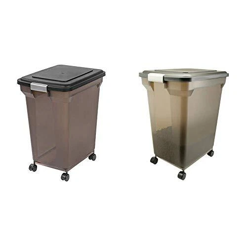 IRIS PREMIUM AIRTIGHT Pet Food Storage Container, 55Pounds, Smoke with
