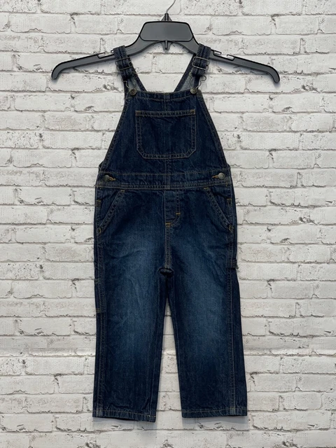 Wrangler Kid's Youth Size 3T Blue Denim Overalls 100% Cotton Pockets