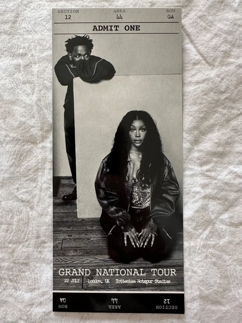 KENDRICK LAMAR & SZA 2025 Grand National Tour Laminated Poster With