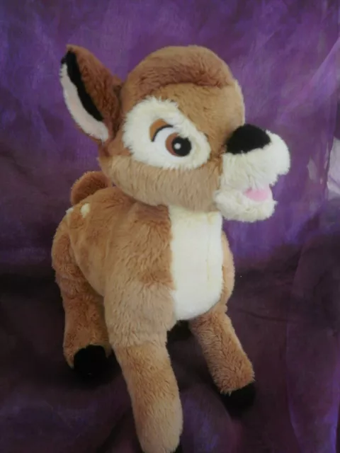 Doudou peluche  bambi marron ecru NOIR nicotoy disney