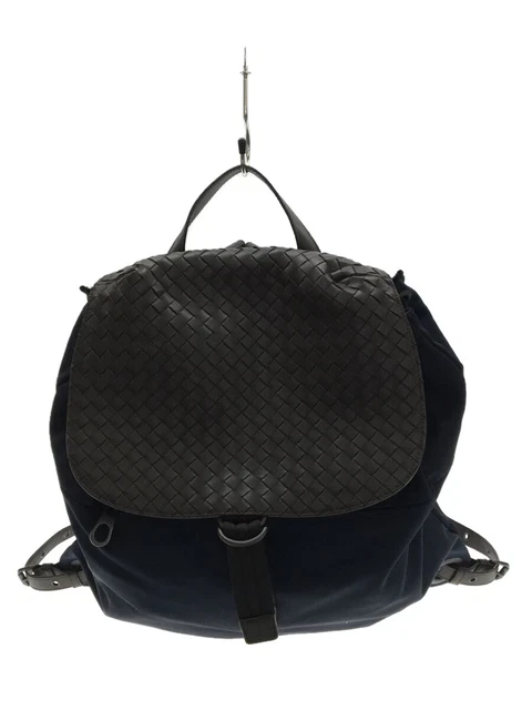 Bottega Veneta Rucksack/Nylon/Nvy/Intrecciato Backpack Bag